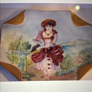 Vintage Limoges France Signed Hand Painted Plate, Marked 9.25”